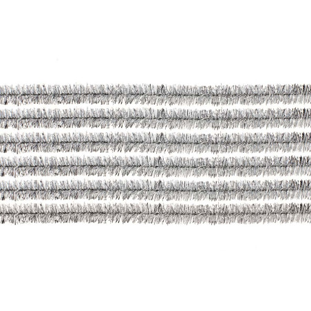Chenilledraad zilver