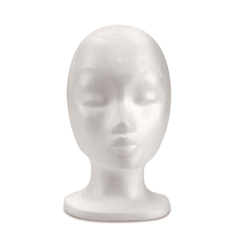 Styropor hoofd meisje 28cm