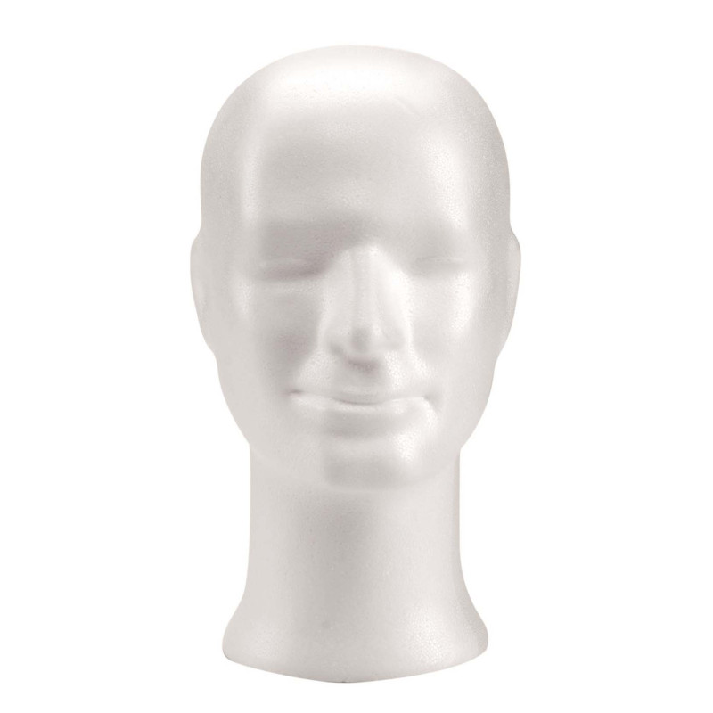 Styropor hoofd jongen 28cm