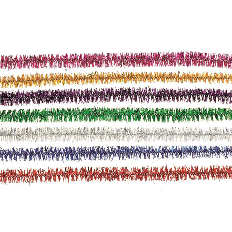 Chenilledraad assorti metallic
