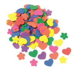 Hobbyrubber bloemen-harten