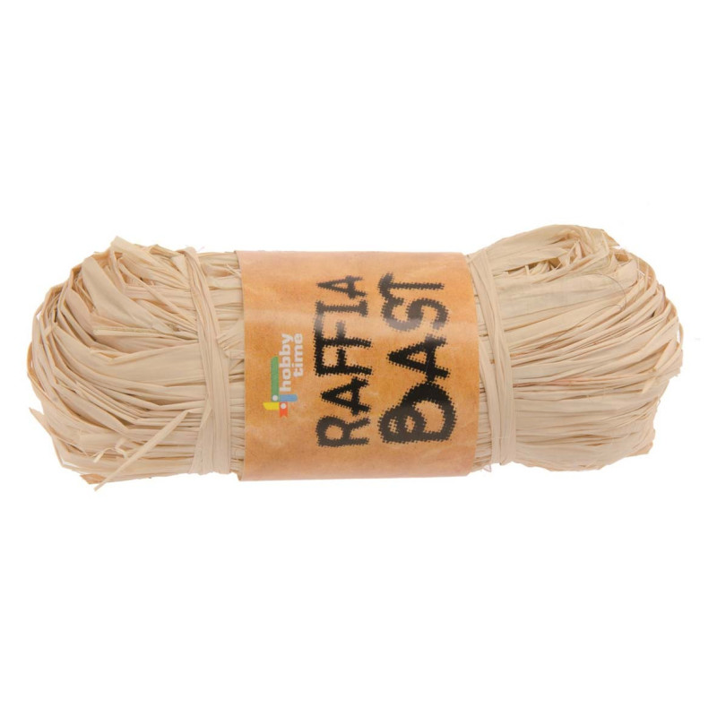 Natuurraffia naturel, gebleekt