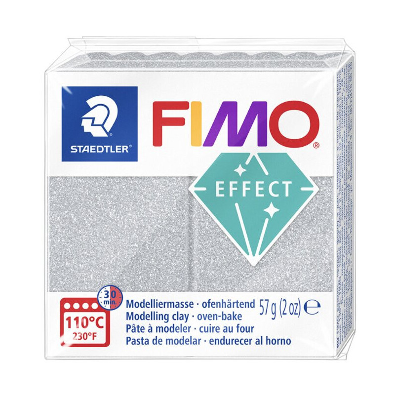 Fimo effect glitter zilver
