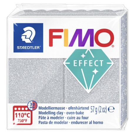 Fimo effect glitter zilver