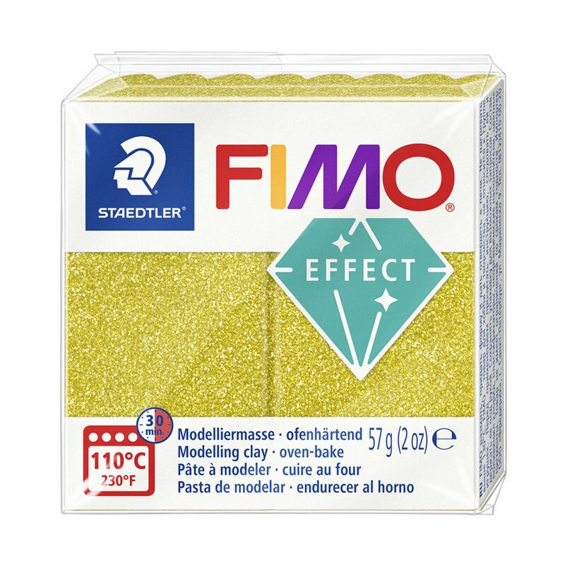 Fimo effect glitter goud