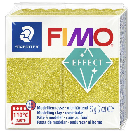 Fimo effect glitter goud