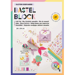 Knutselblok Glitter 24x34cm