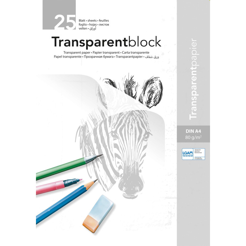 Transparantblok A4 80g/m2