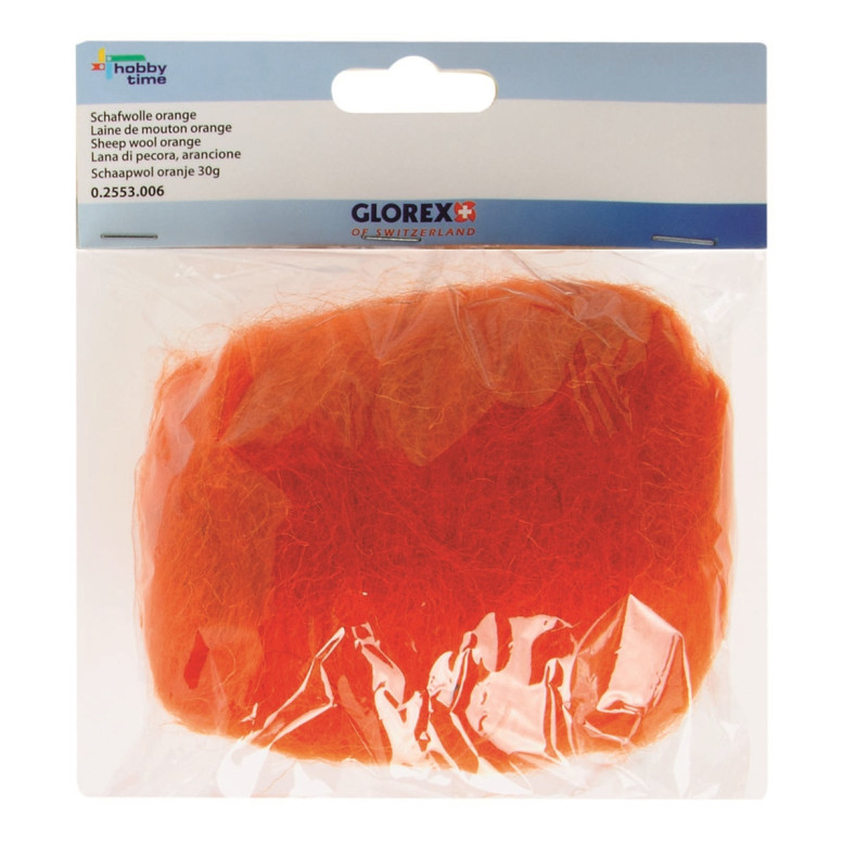 Schapenwol  100% oranje