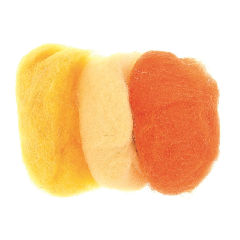 Schapenwol  100% gele mix