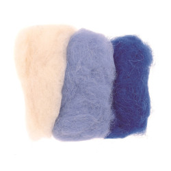 Schapenwol  100% blauwe mix