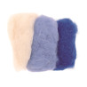 Schapenwol  100% blauwe mix