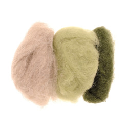 Schapenwol  100% groene mix