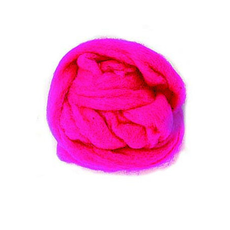 Schapenwol  100% pink