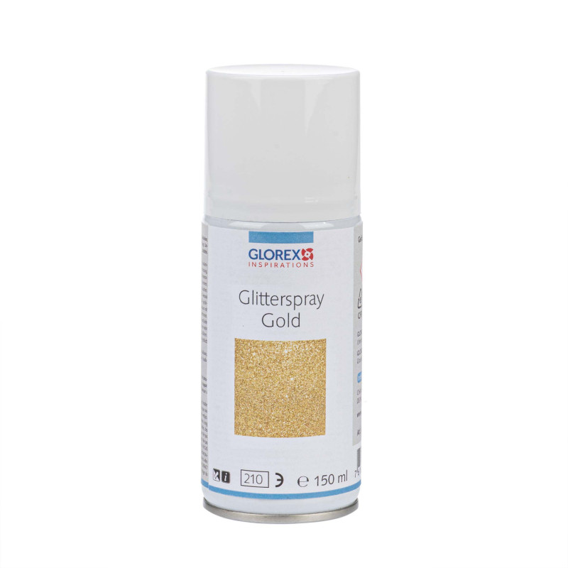 Glitterspray goud 150ml styropor veilig