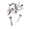 Splitpennen zilverkleurige