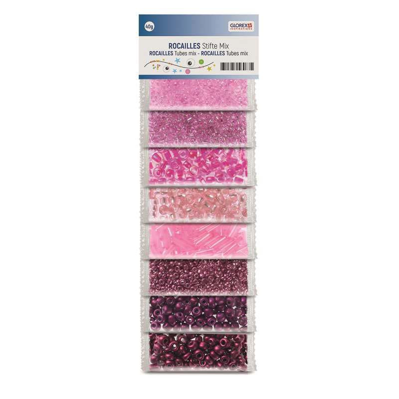Rocailles mix roze tinten 40g