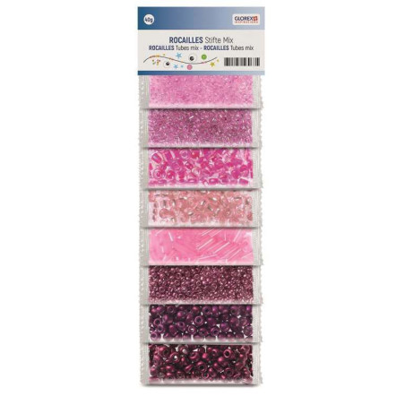 Rocailles mix roze tinten 40g