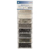 Rocailles mix wit zilver zwart 40g