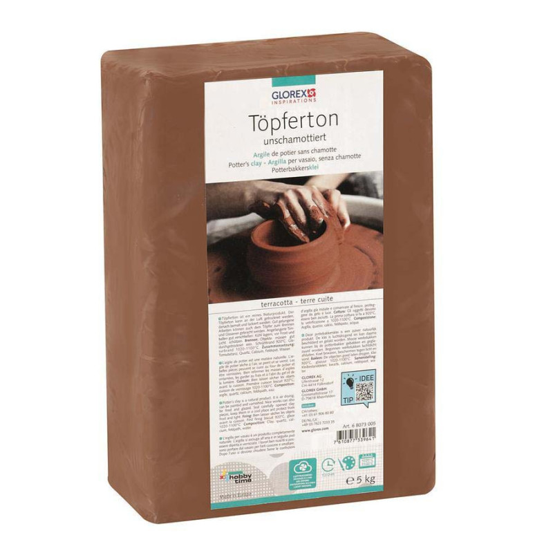 Pottenbakkersklei terracotta 5kg