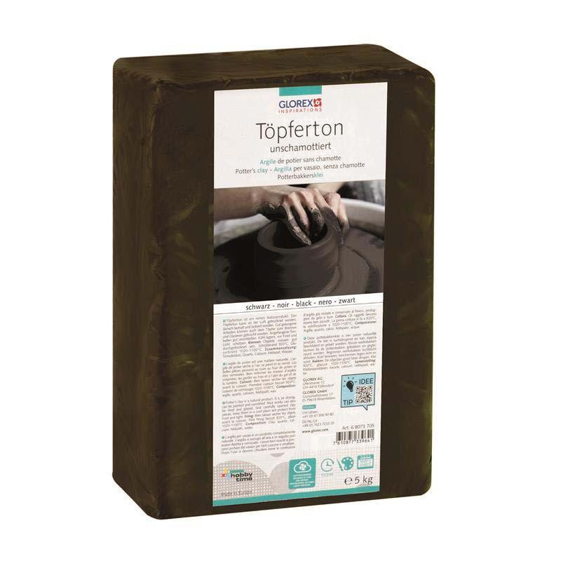 Pottenbakkersklei zwart 5kg