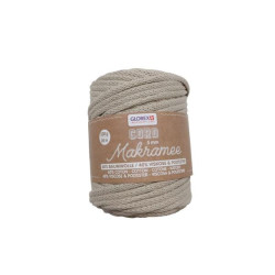 Macramé koord 5mm taupe