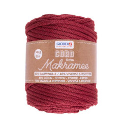 Macramé koord 5mm bordeaux