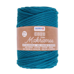 Macramé koord 5mm turquoise