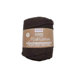 Macramé koord 5mm bruin