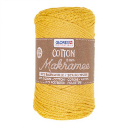Macramé katoen 2mm mosterdgeel