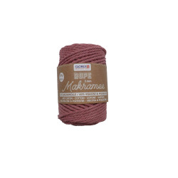 Macramé touw 3mm mauve