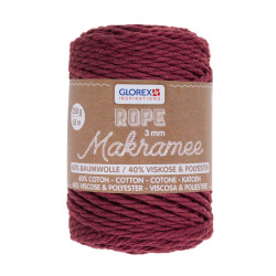 Macramé touw 3mm bordeaux
