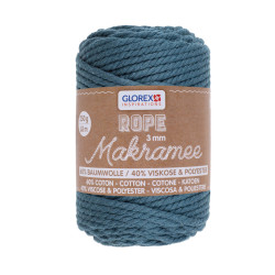 Macramé touw 3mm turquoise