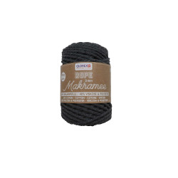 Macramé touw 3mm antraciet