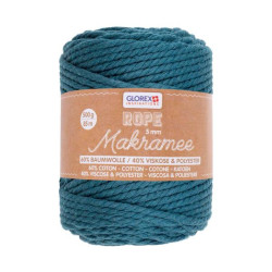 Macramé touw 5mm turquoise