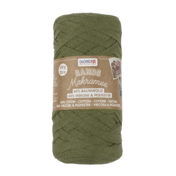 Macramé band olijf