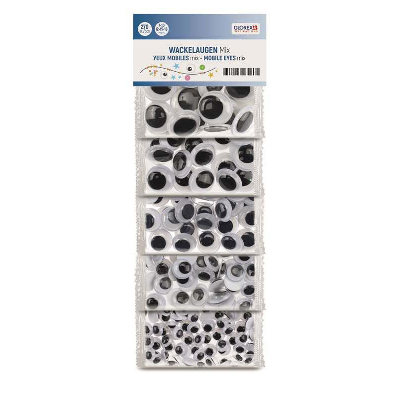 Wiebeloogjes mix 270st