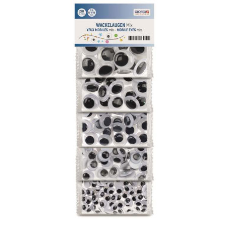 Wiebeloogjes mix 270st