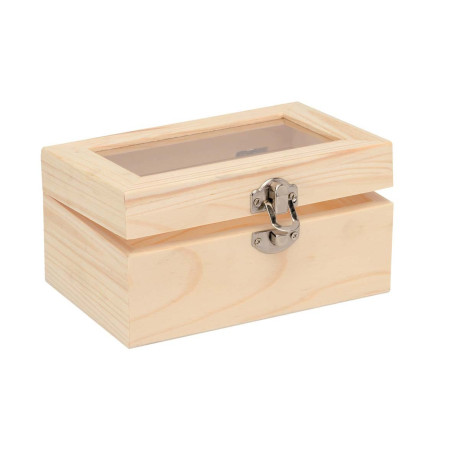 Houten kistje met glas FSC®
