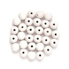 Houten kralen wit 6mm