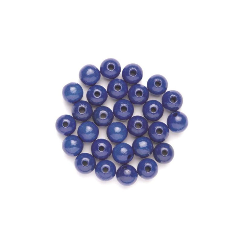 Houten kralen blauw 8mm