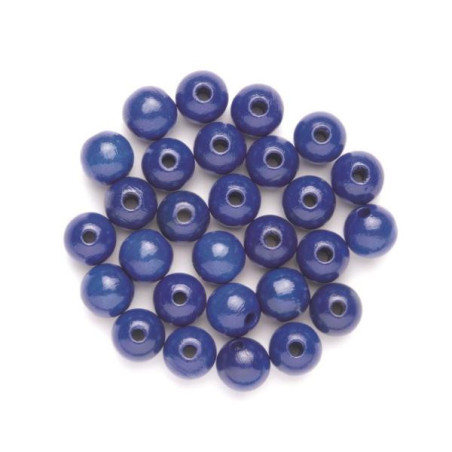 Houten kralen blauw 10mm