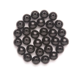 Houten kralen zwart 12mm