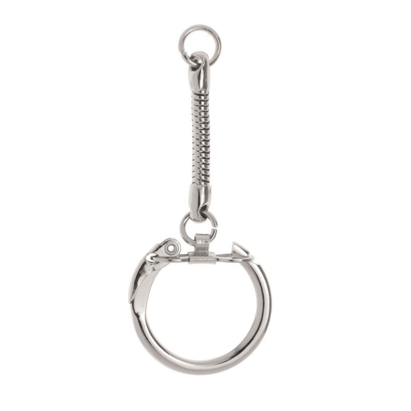 Sleutelring met ketting 25mm (bulk)