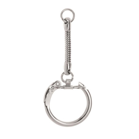 Sleutelring met ketting 25mm (bulk)