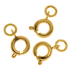 Veersluiting met ring goudkleurig 7mm