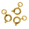 Veersluiting met ring goudkleurig 7mm