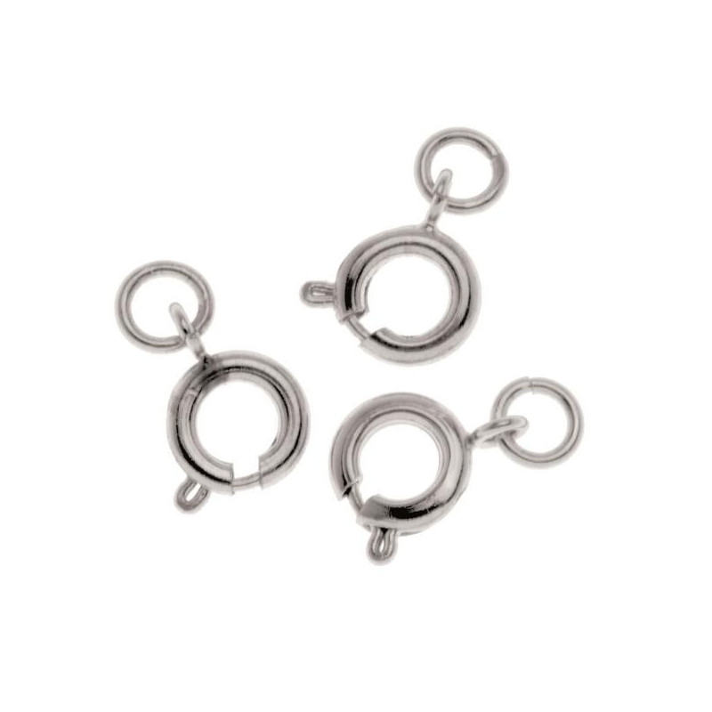 Veersluiting met ring zilverkleurig 9mm