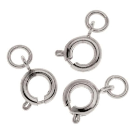 Veersluiting met ring zilverkleurig 9mm