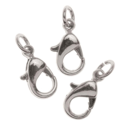 Karabijnslot zilverkleurig 12mm
